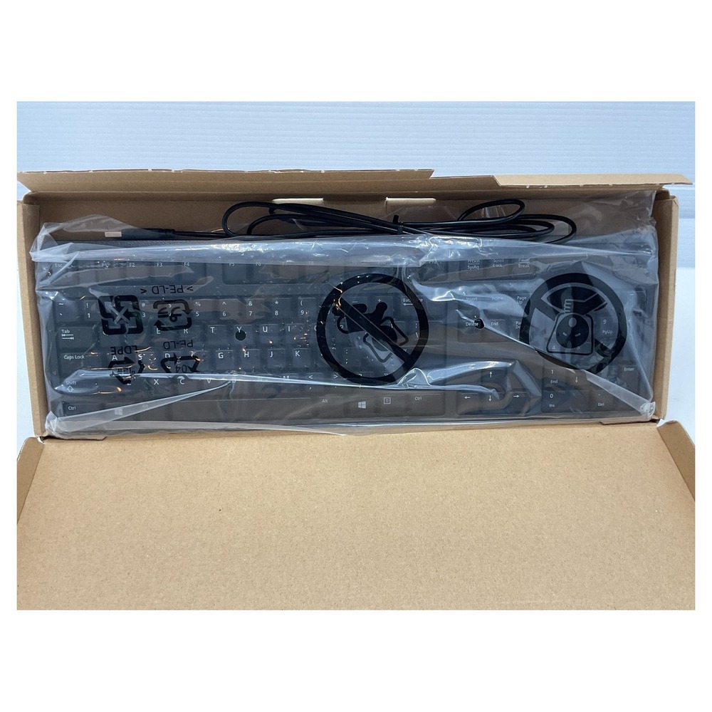 Dell KB212-B Wired USB Keyboard Black Full Size 0DJ458 New in Box